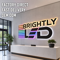 LED impermeable para puerta, señal de tienda, tablero de señal con números de casa personalizado 3D retroiluminado
