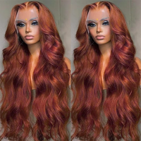 Perruques Body Wave en Cheveux Humains, Lace Front Sans Colle, Pré-Pluckées, Cheveux de Bébé, 40 Pouces Ultra Longues, Haute Brillance, Noir Naturel pour Femmes, Soyeuses