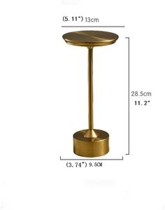 Lampe de table LED sans fil rechargeable à intensité variable tactile, portable, pour bars et restaurants, lampes de bureau modernes de luxe - Product Image 3