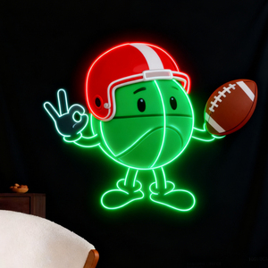 Enseigne néon personnalisée de basket-ball, enseigne néon LED sportive, alimentée par USB, décoration murale, enseigne d'anniversaire, cadeau pour enfants - Product Image 5