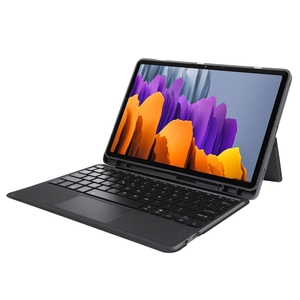 Custodia in Pelle con Tastiera Wireless Retroilluminata, Supporto Girevole e Slot per Penna per Samsung <span class=keywords><strong>Galaxy</strong></span> <span class=keywords><strong>Tab</strong></span> <span class=keywords><strong>S7</strong></span> <span class=keywords><strong>T870</strong></span>/T875/S8 700/X706 - Product Image 1
