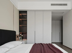 Benovo New Design Bedroom Furniture Sliding Door Wooden Lacquer Modern White Simple Home Wardrobe Customized Size Bedroom <strong>Closet</strong> - Product Image 5