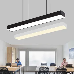Fabrika satış aydınlatma doğrusal özel Modern tavan lineer asma avize ofis Led kolye ışık