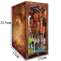Hamaileon Kit de Diorama 3D en Bois LED Chaud Scène Château Gothique, Modèle de Maison de Poupée Médiévale Découpé au Laser, Inspiré des Châteaux Médiévaux