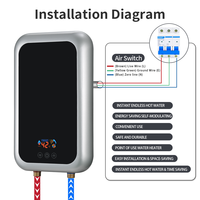 Chauffe-eau électrique instantané mural 220V 3.5KW à commande intelligente et protection de sécurité pour usage domestique, boîtier en plastique