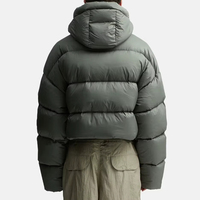 Veste d'hiver épaisse et chaude de haute qualité personnalisée pour homme, veste à capuche à fermeture éclair, veste matelassée surdimensionnée