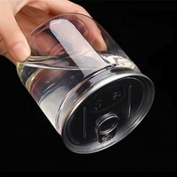 Boîte en plastique PET transparente hermétique multi-tailles avec anneau de traction, en vrac, vide, facile à ouvrir, fabriquée en Chine