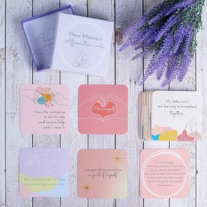 Tarjetas de Afirmación Personalizadas <span class=keywords><strong>para</strong></span> Embarazadas y Madres Primerizas, <span class=keywords><strong>para</strong></span> el Cuidado Posparto, con Mensajes Inspiradores y Versículos Bíblicos, Venta al Por Mayor - Product Image 3