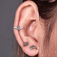 Clous d'oreilles labret en alliage de titane ASTM F136 avec zircon, filetage interne, style classique pour femme, bijoux de piercing en gros