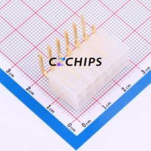 DLL-5569-12AW-GOLD Wire-to-Board Pin Header Bent Lead Through Hole,P=4.2mm Connector 2x6P 4.2mm Right Angle Insert 12P - Product Image 1