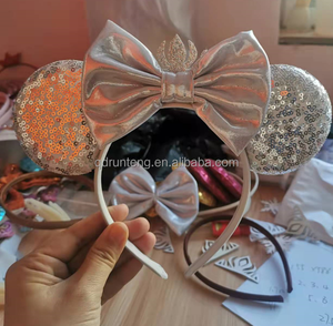 Diademas Con Forma De Orejas De Ratón, Lazos Brillantes, Len | Cuotas