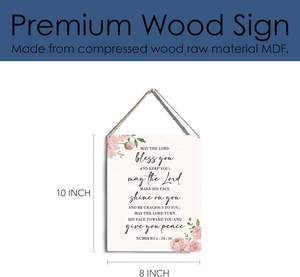 ป้ายไม้แขวนผนังข้อพระคัมภีร์สร้างแรงบันดาลใจ - ของขวัญทางศาสนาสำหรับตกแต่งผนังบ้าน - Product Image 6