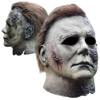Masque d'Halloween Horrifique Fantôme de Film, Masque en Latex Michael Myers, Mascarade pour Fête d'Halloween, Accessoire de Cosplay