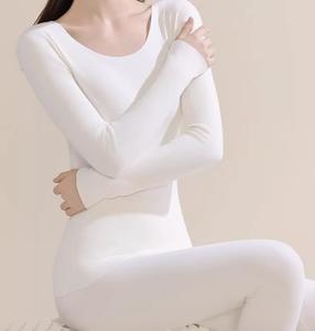 Prezzo di fabbrica sulle tute termiche termiche di colore solido per le donne mutandine lunghe - Product Image 3