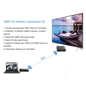<span class=keywords><strong>Measy</strong></span> W2H Mini 2 60GHz Full HD 1080P sans fil 3D Kit de Transmission 30m Distance de Transmission récepteur TV Box - Product Image 5