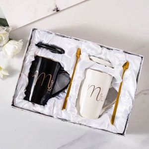 Eco-Friendly Personalized Wedding Gift Set Spoon Ceramic Coffee <b>Mugs</b> for Father's Day Graduation Any Occasion-Classic Handgrip - Product Image 3