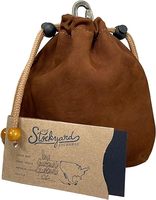 Individuelles Logo und Größe Mittelalterliches Design Brauner Wildleder-Zugbeutel für Schmuck Geschenktaschen Geldbeutel