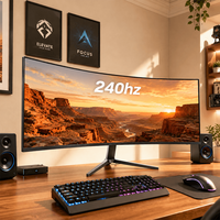 Moniteur PC incurvé 49 pouces personnalisable par le fabricant, 240 Hz, 1 ms, IPS, 5K DQHD, moniteur PC LED 49 pouces 5K pour poste de travail de bureau