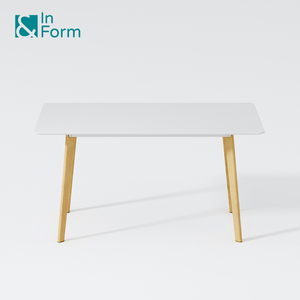 Simple <strong>Rectangle</strong> School Library Reading Desk Minimalist Modern Wooden Top Restaurant Canteen Dining Room Dinner <strong>Table</strong> - Product Image 3