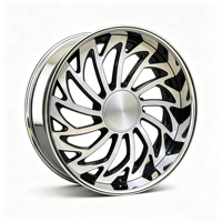 Jantes en alliage d'aluminium forgées sur mesure à design profond, avec dessin de conception, 22 24 26 28 30 pouces, compatibles avec les voitures particulières, avec enjoliveur central