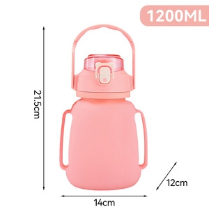 ขวดน้ำซิลิโคนพร้อมโลโก้สำหรับกีฬากลางแจ้งสำหรับเด็กเดินทาง - Product Image 5