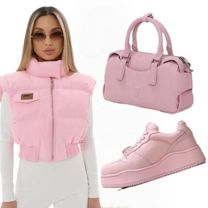 Winter Trendy Wholesale Fashion Cropped Bubble Coats Women Sleeveless Bomber Puffer Jacket Casual Style Thick Fleece Top - Product Image 1