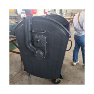 Industriële Hot Dip Gegalvaniseerde Metalen Afval Recycling Bin Vuilnisbak Met Trunnion Hefinrichting 1100l Capaciteit - Product Image 5