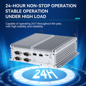 MeetNeng GW100 Mini PC Industrial Embebido I5-8265U Quad Lan Win 11 9-36V Amplio Rango de Voltaje Sin Ventilador Totalmente a Prueba de Polvo IA En Stock Industrial - Product Image 2