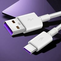 Cable de Datos USB C de Alta Velocidad 5A Personalizado de PVC, Cable de Carga Rápida Tipo C de 1m 2m 3m, Cable USB-C para Teléfonos Móviles y Computadoras