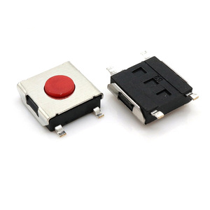 สวิตช์ SMD ขนาด 6*6*4.3 มม. สวิตช์แบบกด 4 ขา สีแดง - Product Image 3