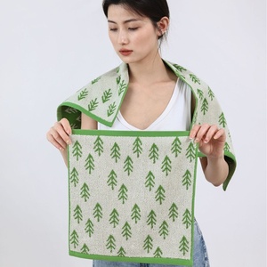 Nouvelle série de couleurs printemps/été – <span class=keywords><strong>Serviette</strong></span> de bain en coton peigné longues fibres de classe A, jacquard teint en fil 100 % coton, motif <span class=keywords><strong>sapin</strong></span> - Product Image 4