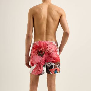 Fashion Floral Print <b>Trunks</b> Button Fly Side Pocket Board Shorts Quick Dry Swim Shorts for <b>Men</b> - Product Image 4