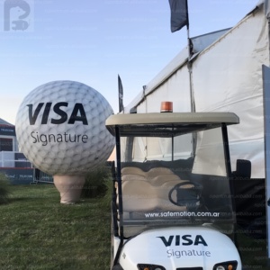 Pallone da golf gonfiabile gigante personalizzato con logo e tee, modello gonfiabile pubblicitario per campi da golf, club/eventi, oggetto decorativo/torneo - Product Image 3