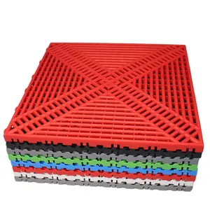 Hot Selling Factory Wholesale PP Non Digging Interlocking Plastic Floor Tiles For Car Washing Area