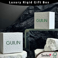 Boîte à bijoux personnalisée en carton rigide avec insert en mousse, texture cuir, dorure à chaud, recyclable, pour bague de fiançailles