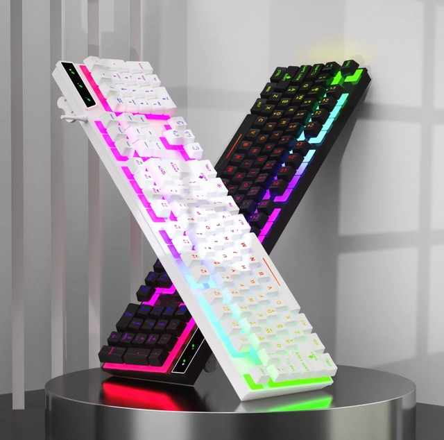 Hot Selling Umila Black RGB Backlit Gaming Wired Keyboard with 12-Month Warranty Full Size ABS Material USB Connection for PC