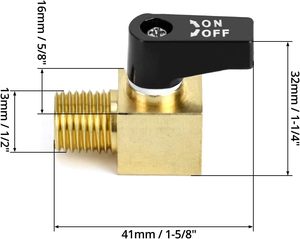<strong>HI</strong>-<strong>TEK</strong> WD7489 Mini Brass Ball Valve 1/4 In. NPT Male X NPT Female Manual Water Shutoff Air Compressor Oil Base ODM Supported 650 - Product Image 3