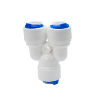 Raccord rapide pour tuyau d'osmose inverse 1/4\" 3/8\" tige en L en T droit pour eau RO et aquarium, raccord de tuyauterie en plastique