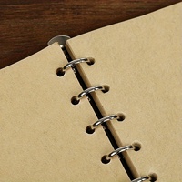 Carnet à feuilles mobiles A5 en cuir PU, reliure thermique, style pirate créatif, idéal pour le voyage et comme cadeau – Vente en gros directe usine Craft Washi