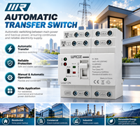 Interrupteur de transfert automatique WRDZ WR-Q1-80SE/4P Type 1 ATS 80A AC230V, alimentation secteur ou secteur vers générateur
