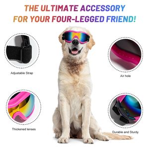 Chuuyu แว่น<span class=keywords><strong>ตา</strong></span>กันลมสำหรับสุนัขแว่นกันแดดสำหรับสุนัขพร้อมสายรัดยืดหยุ่นแว่น<span class=keywords><strong>ตา</strong></span>สำหรับสัตว์เลี้ยงแว่นตากันลม UV และหมอก - Product Image 4