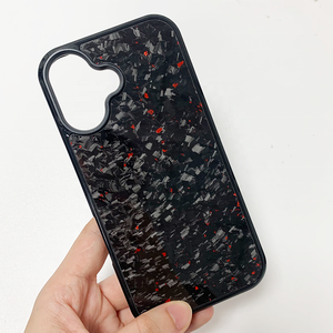 Popüler yüksek güçlü gerçek dövme mavi kırmızı karbon <span class=keywords><strong>Fiber</strong></span> telefon iPhone için kılıf 12 Mini 13 14 Pro 15 16 17 Pro Max hediye kutusu ile - Product Image 6