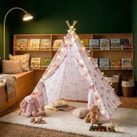 Tente de jeu tipi en toile de coton pliable pour enfants, idéale comme coin lecture intérieur – Vente en gros