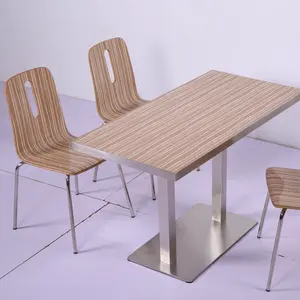 Custom Made Furniture Fast Food Restaurant Furniture Set Wood Material Carved Modern Restaurant Design Aluminum