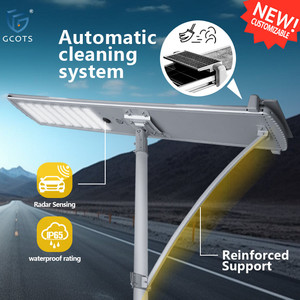 GCOTS - Farolas Solares Autolimpiantes, Resistentes al Agua IP65, 40W/60W/80W/100w, Todo en Uno, LED, Limpieza Automática, Iluminación Exterior - Product Image 1