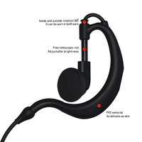Casque d'écoute Zastone UV008 pour talkie-walkie, écouteur avec broche, crochet d'oreille, écouteur pour Motorola GP328PLUS GP338PLUS GP344 GP388 EX500