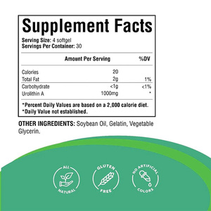 Urolithin A en gélules, capsules de qualité supérieure pour le soutien de la santé cellulaire, pour un vieillissement sain et les adolescents - Product Image 2