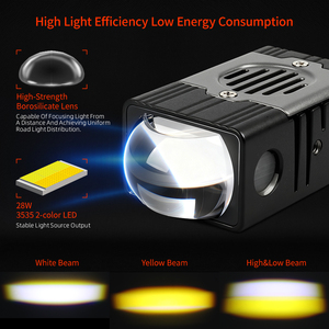 Faro antiniebla universal delgado para parachoques delantero, combinación multiunidad, 12V, luz de coche de doble haz con varios efectos de animación de flujo - Product Image 3