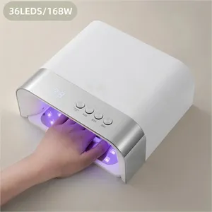 Lampe UV professionnelle pour ongles, 36 LED, séchage rapide, capteur automatique intelligent, rechargeable, lumière de séchage pour gel, pour manucure et pédicure - Product Image 1