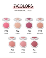 Fard à joues mat et pailleté de marque privée, poudre de maquillage Rose légère